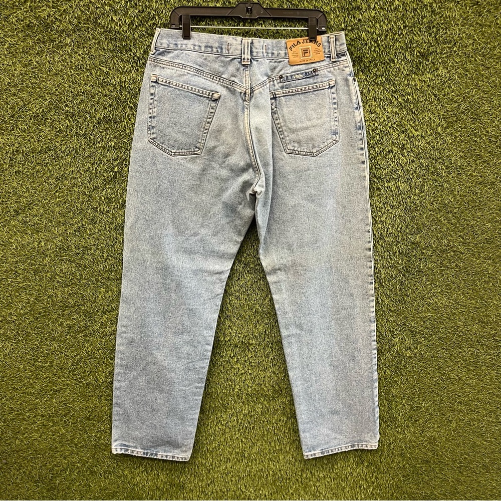 Vintage 90s FILA Jeans Mens FITS W34 L32 Made In Italy Blue Light Wash Denim